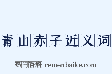 青山赤子近义词是什么意思的图片